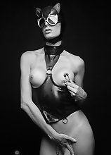 Amazing TS catwoman Angelina posing